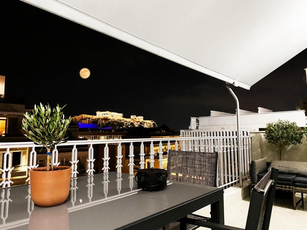 Parthenon And Syntagma Square View Apartment Aten Exteriör bild