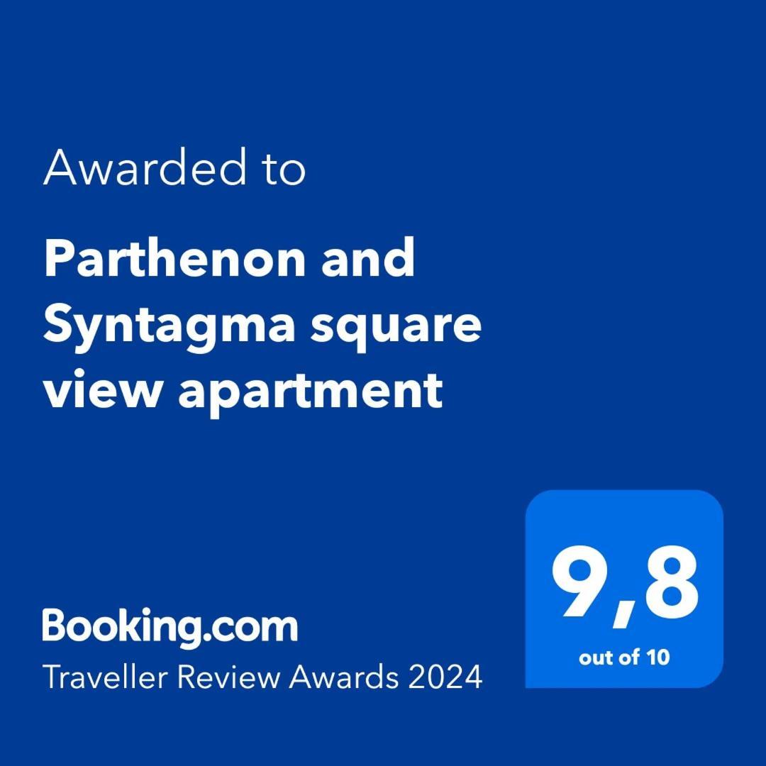 Parthenon And Syntagma Square View Apartment Aten Exteriör bild
