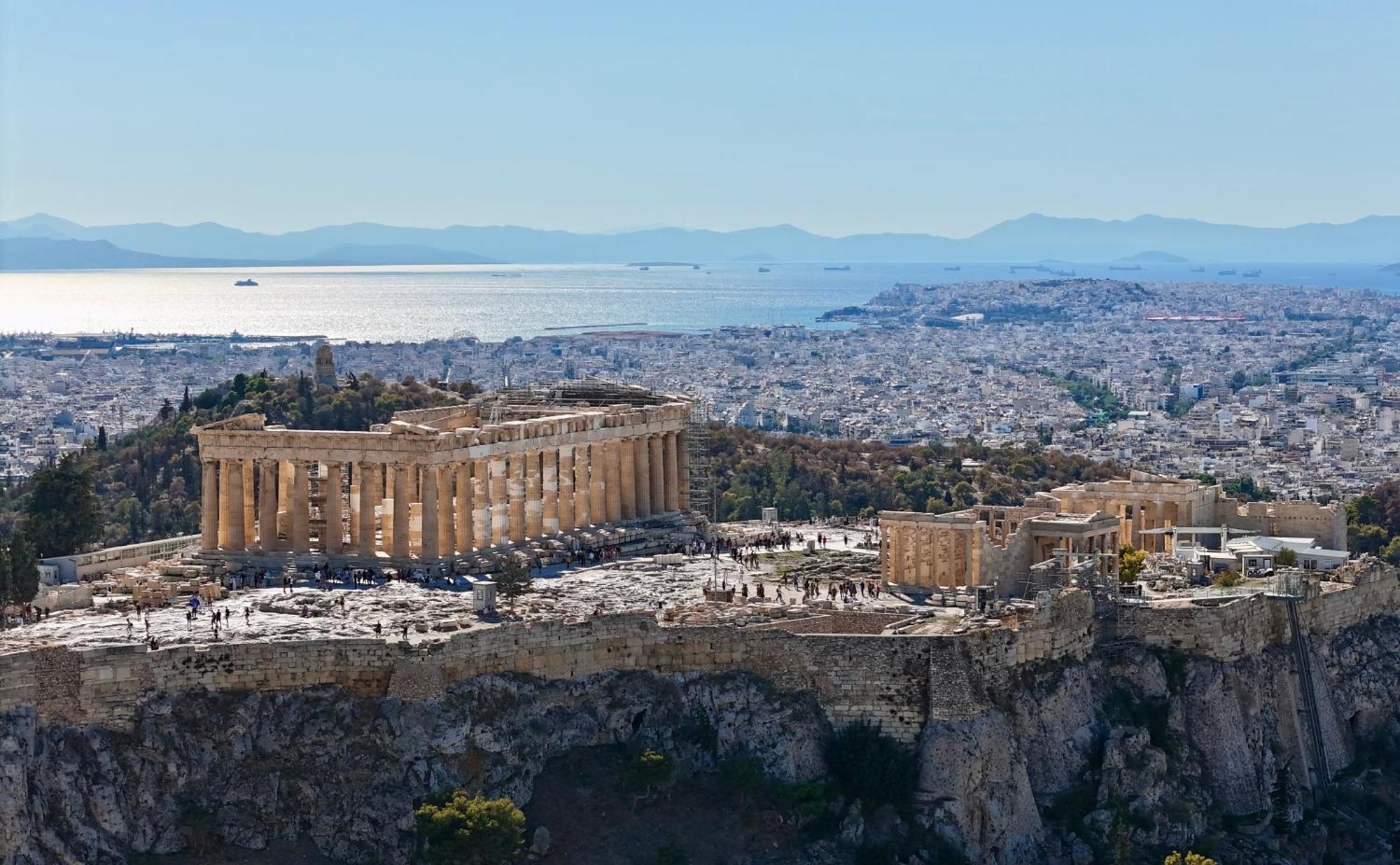 Parthenon And Syntagma Square View Apartment Aten Exteriör bild