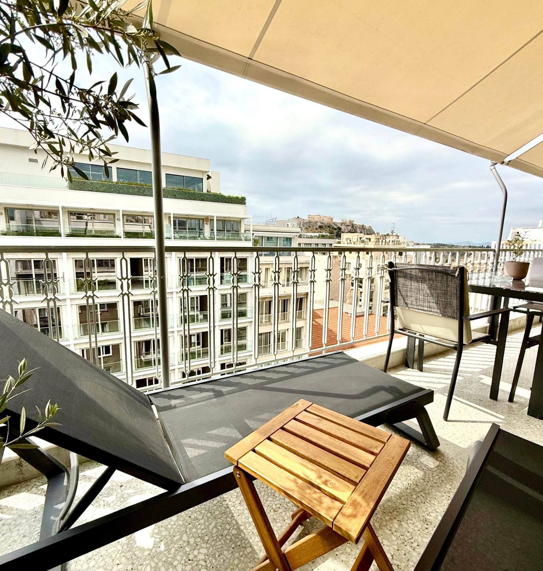 Parthenon And Syntagma Square View Apartment Aten Exteriör bild